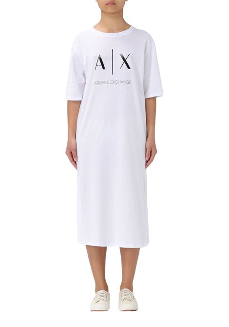 T-dress with logo print in ASV organic cotton ARMANI EXCHANGE | dress | 3DYA79 YJ3RZ1000